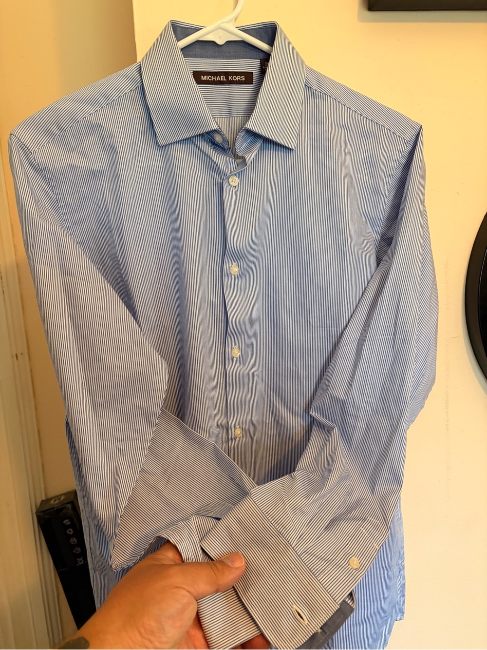 Michael Kors Light Blue Pinstripe Dress Shirt